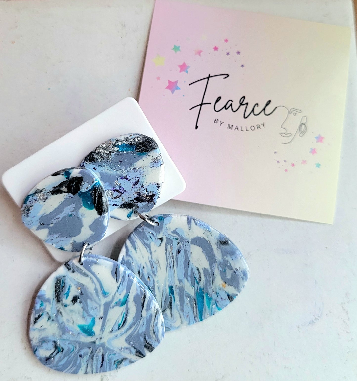 Cloudy Sky Blue Earrings