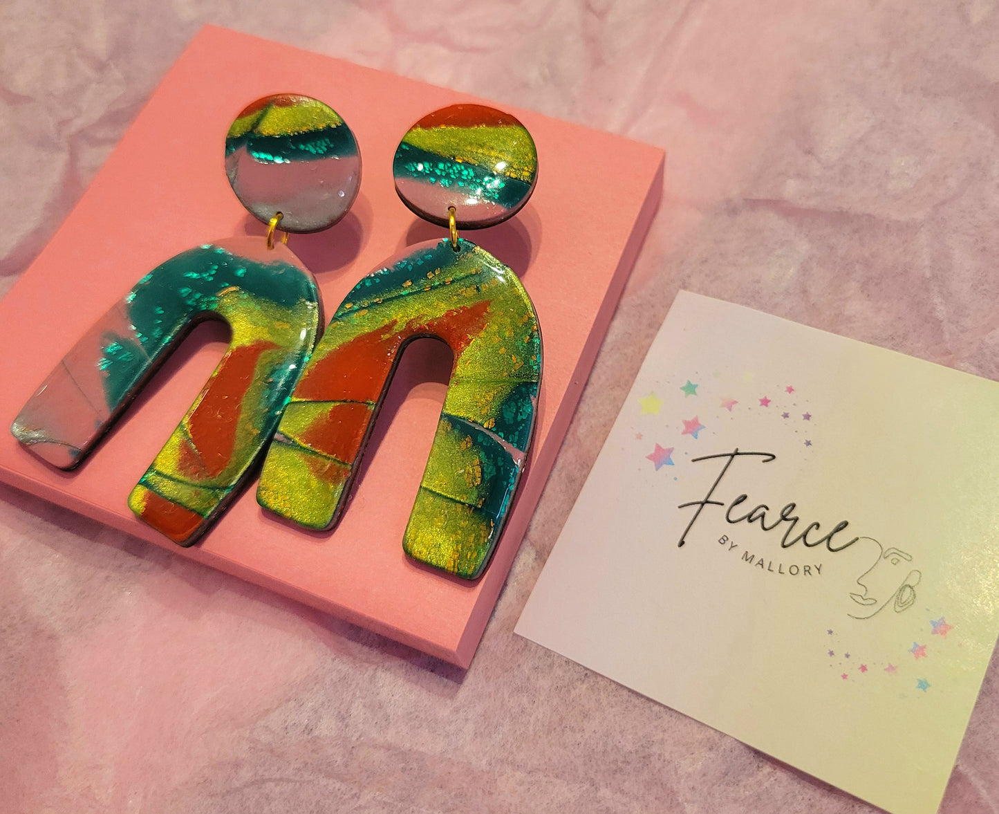 Metallic Green Earrings