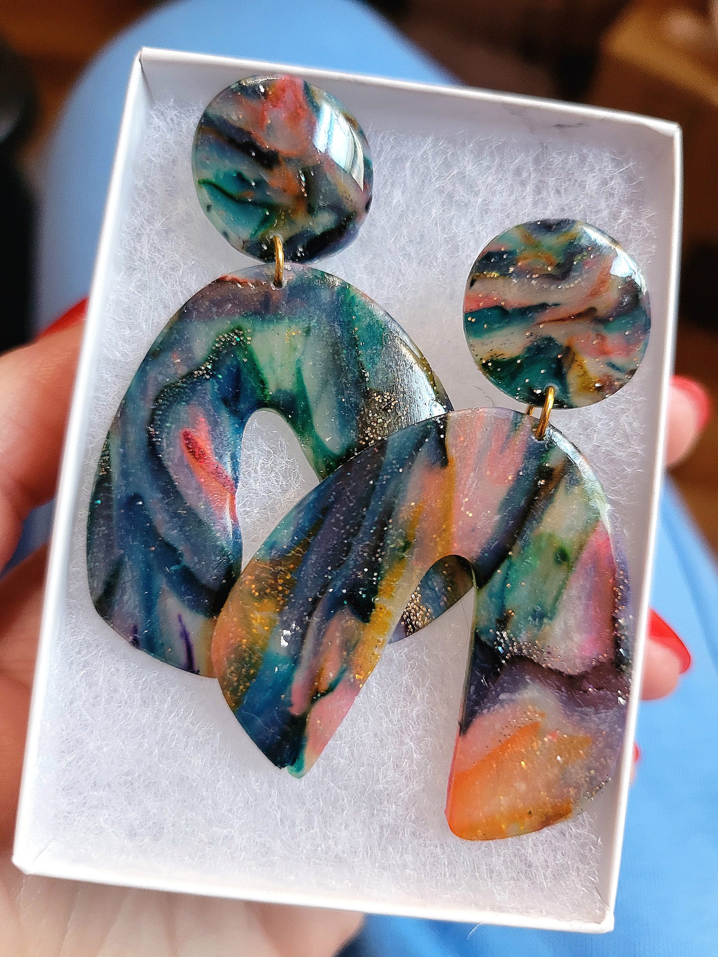 Stained "Glass" Earrings
