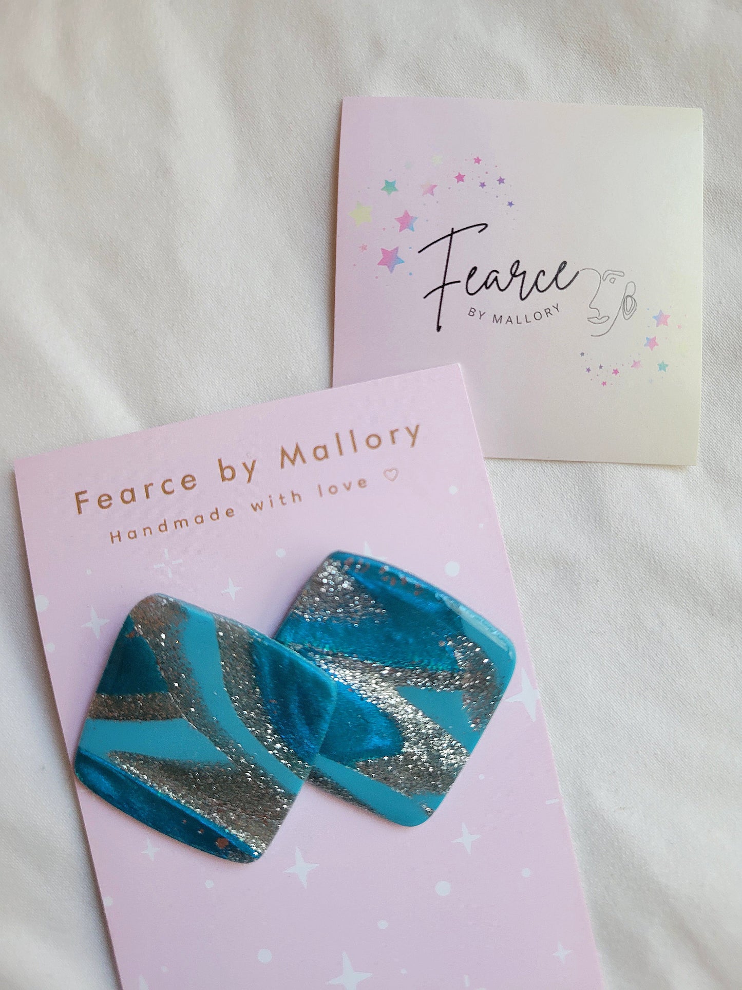 Metallic Blue Earrings