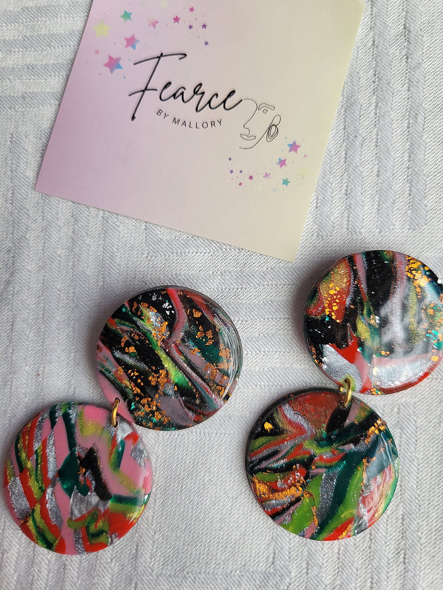 Multicolor Circle Earrings