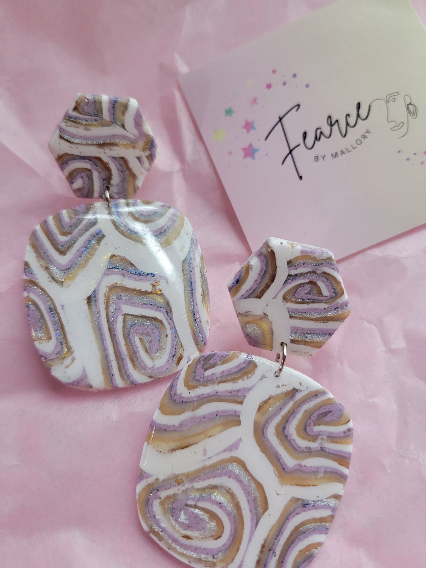 Lavender Maze Earrings