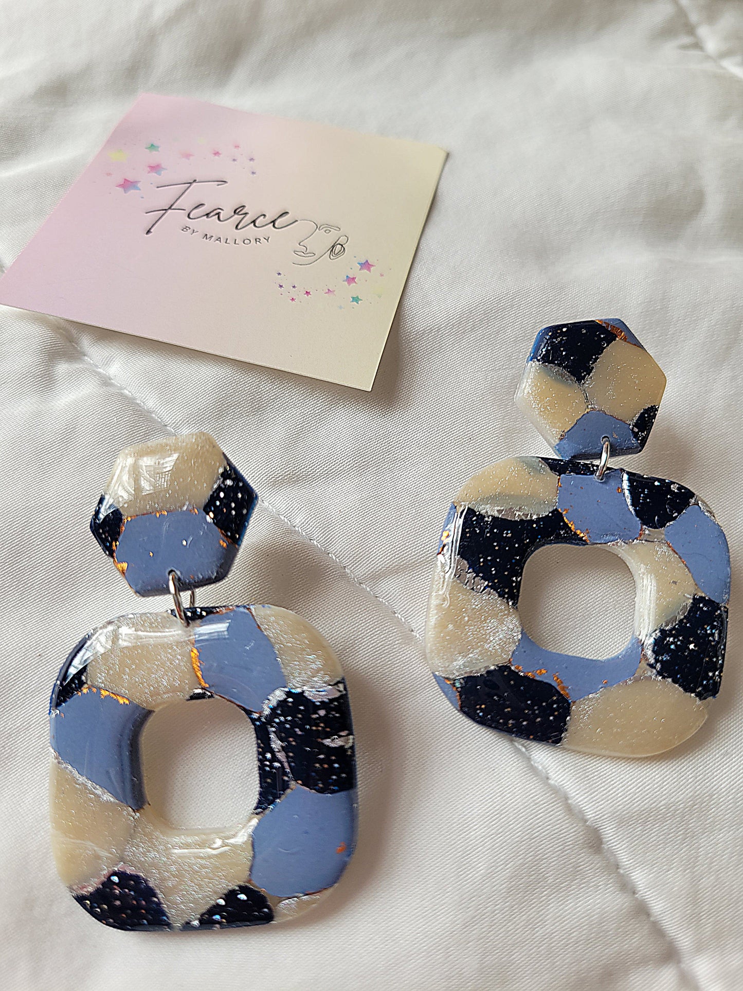 Glam Blue Squares