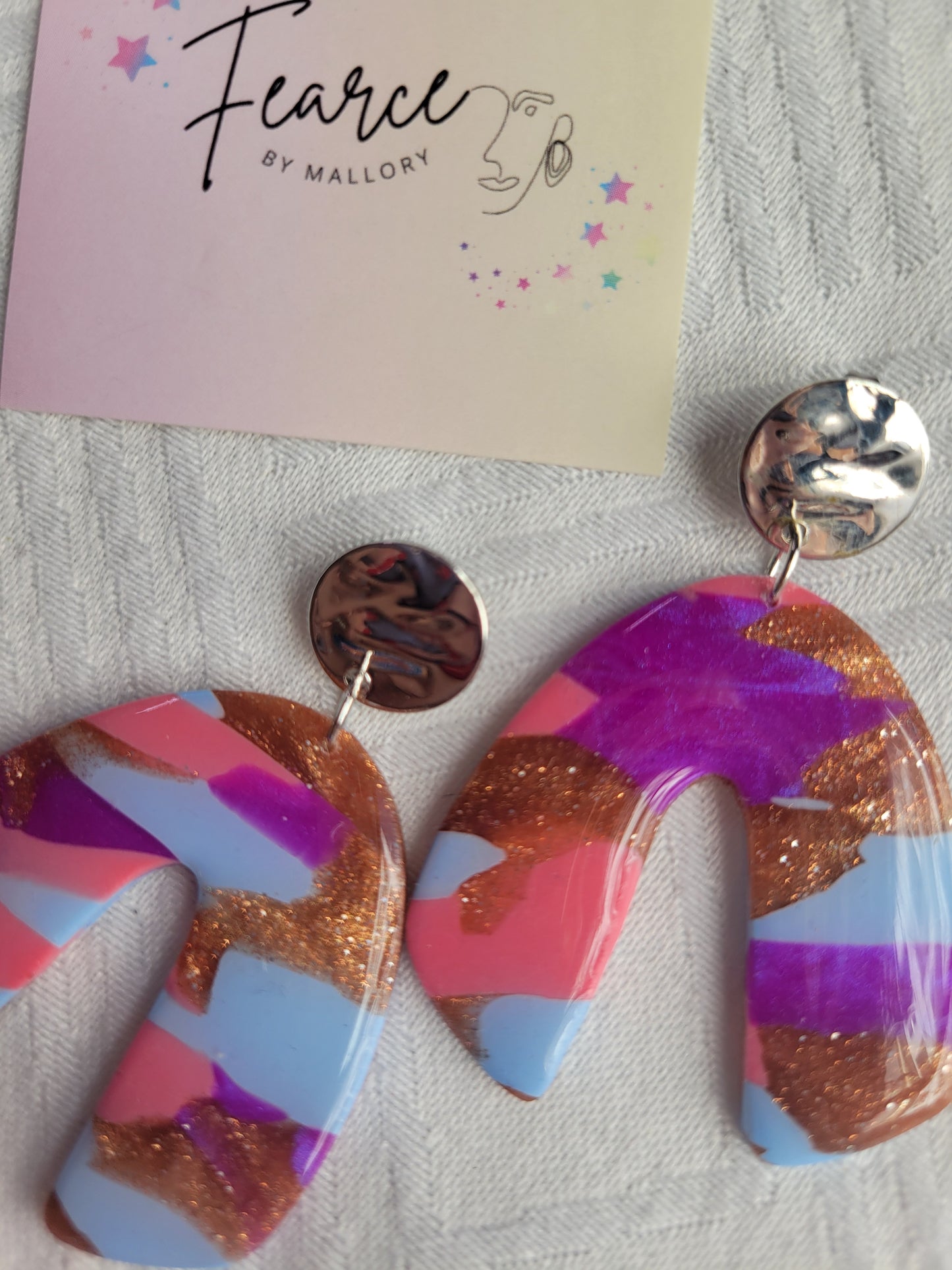 Pink Zebra Earrings