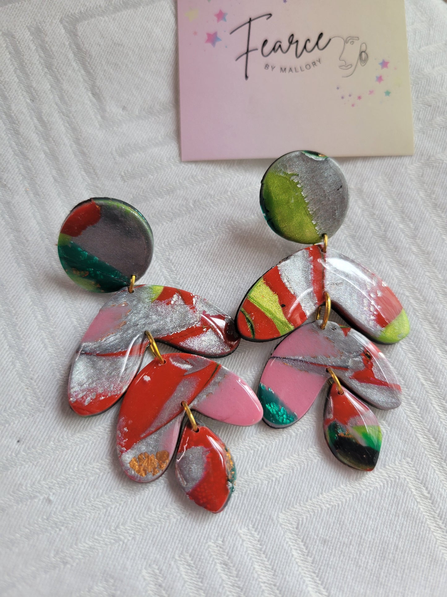 Metallic Dangle Earrings