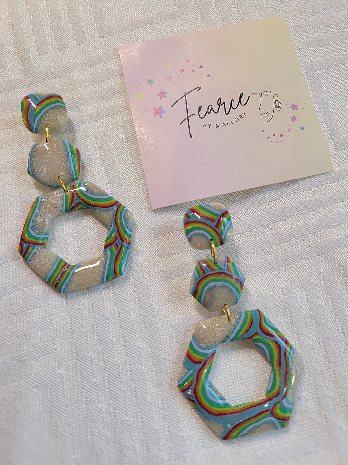 Rainbow Cloud Dangle Earrings