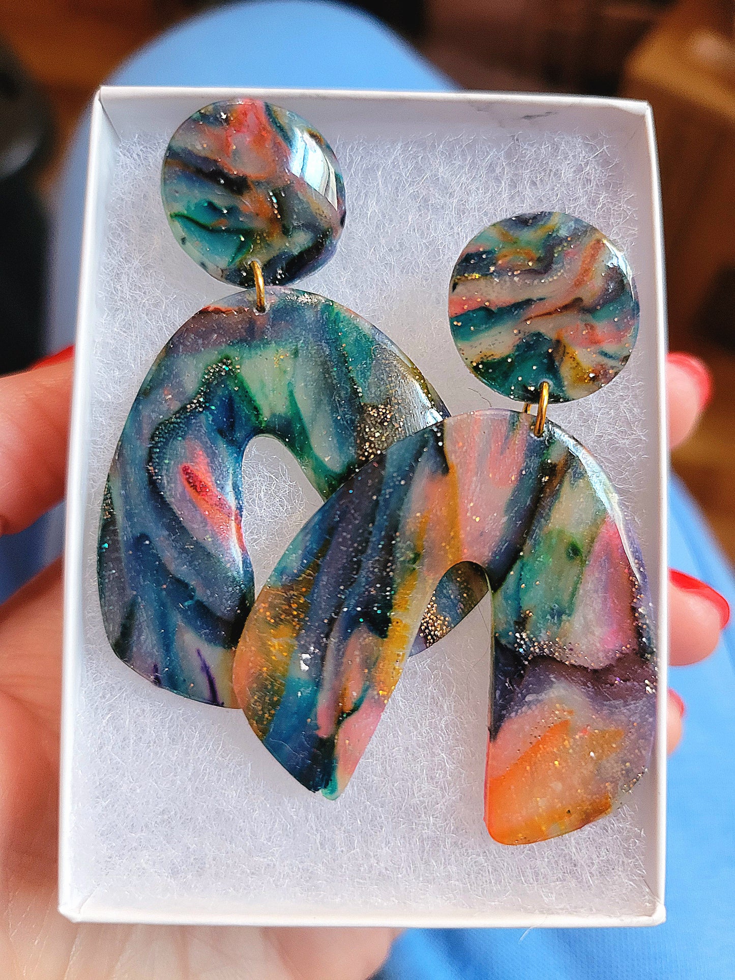 Stained "Glass" Earrings