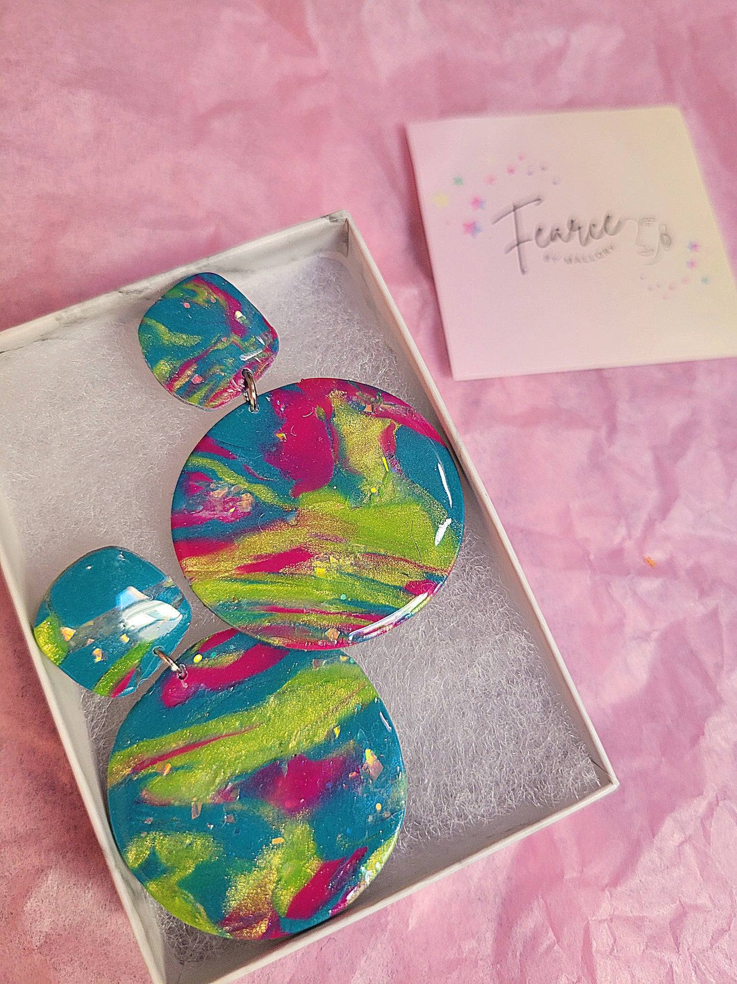 Twisted Green Earrings