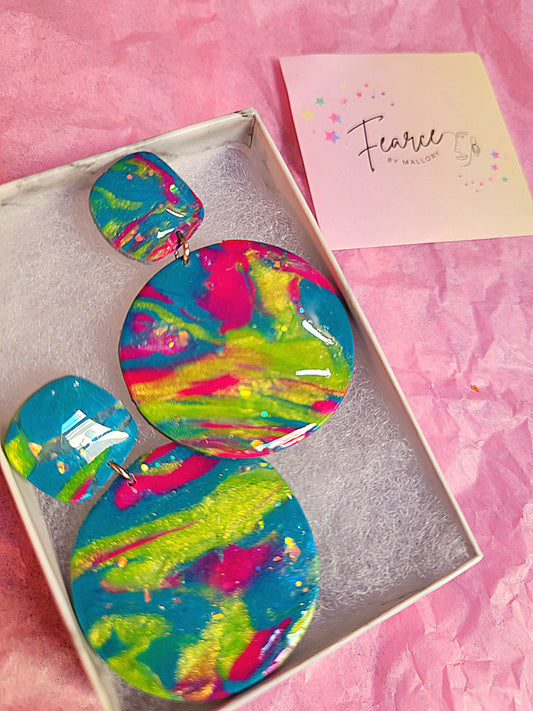 Twisted Green Earrings