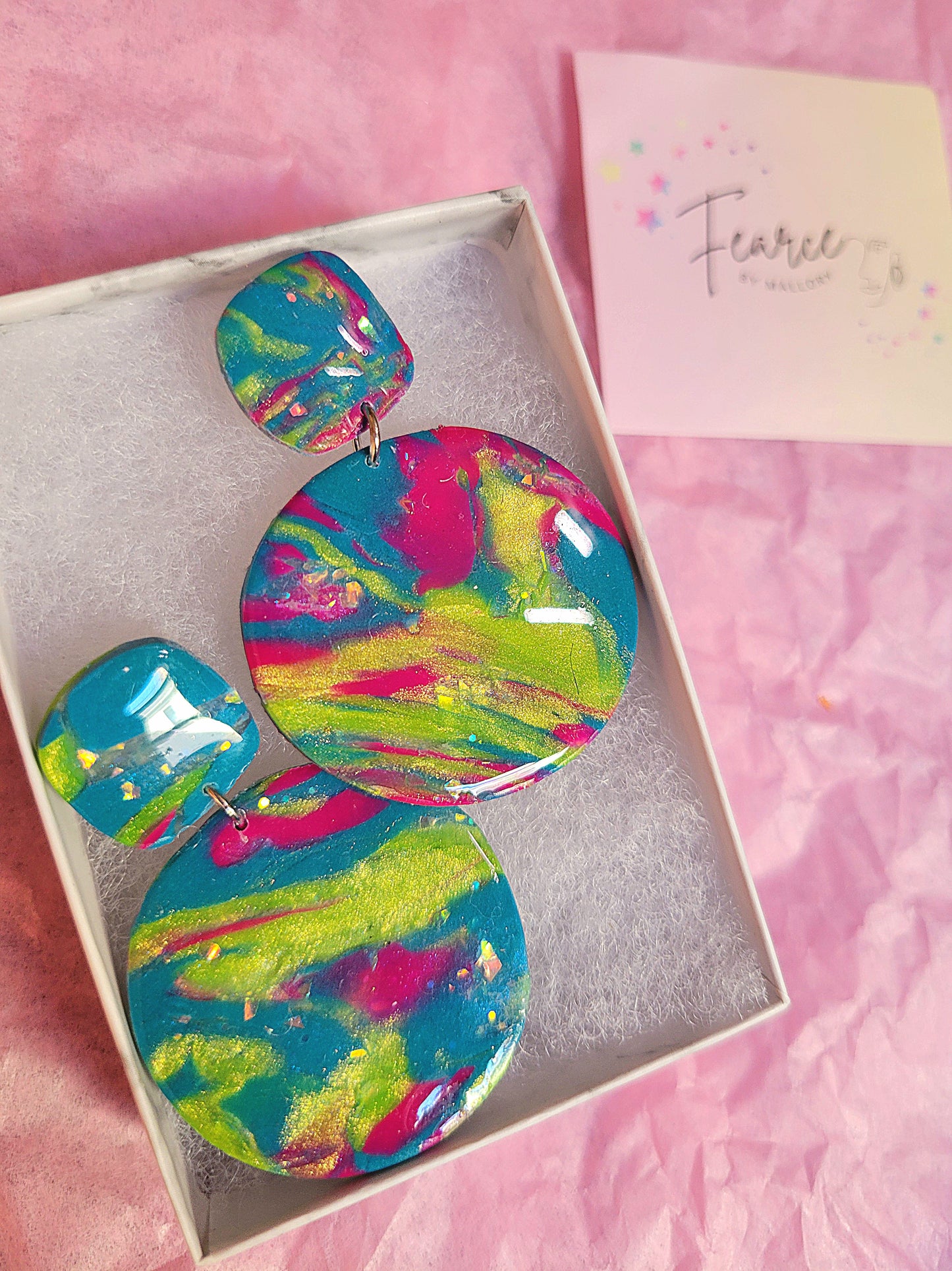 Twisted Green Earrings