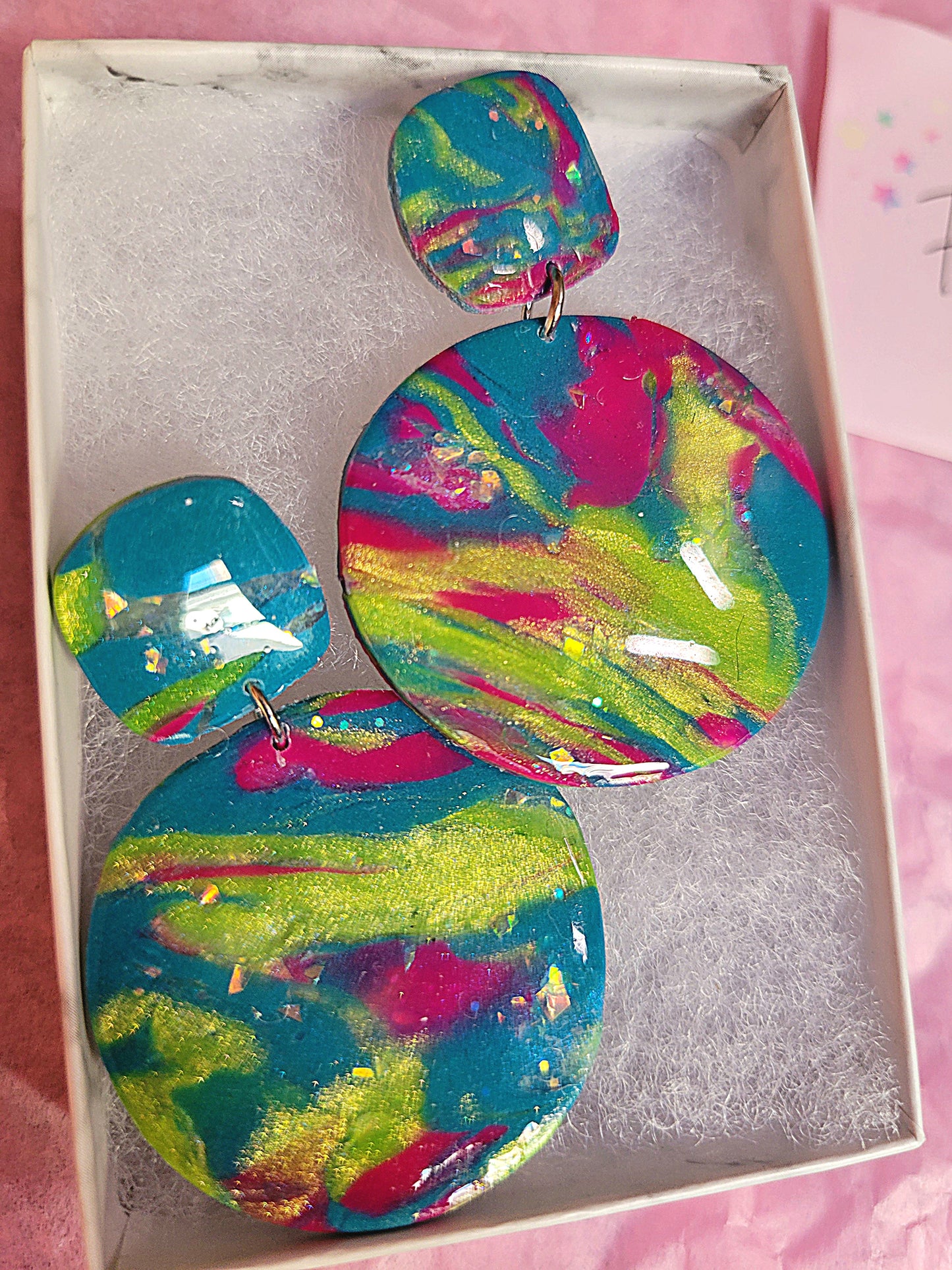 Twisted Green Earrings