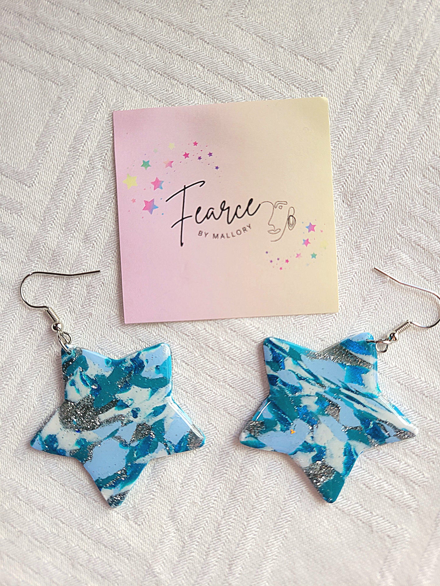 Teal Star Dangles