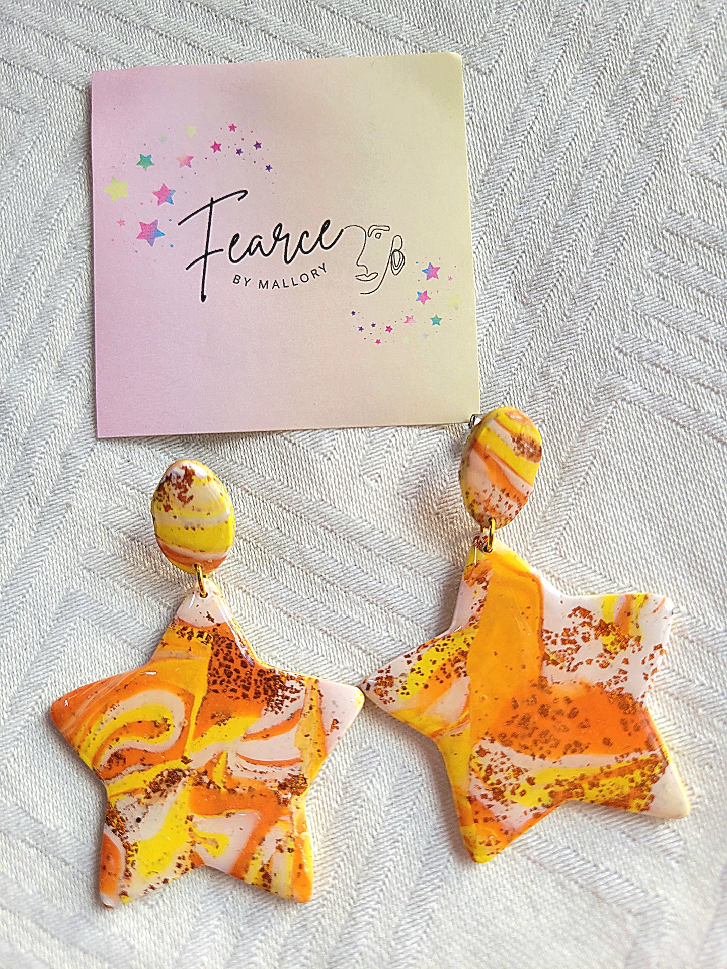 Orange Swirl Stars