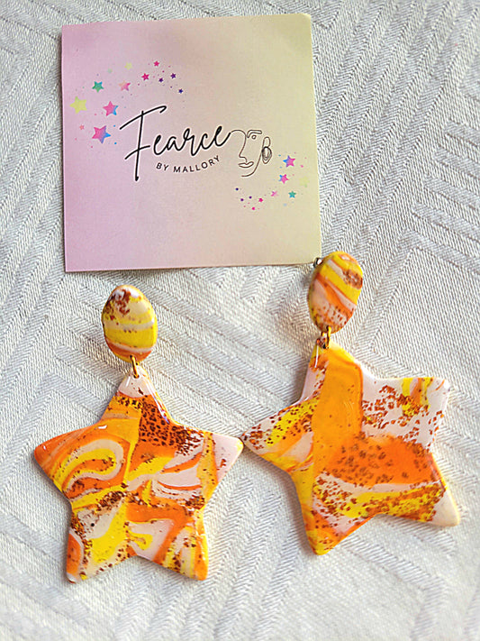 Orange Swirl Stars