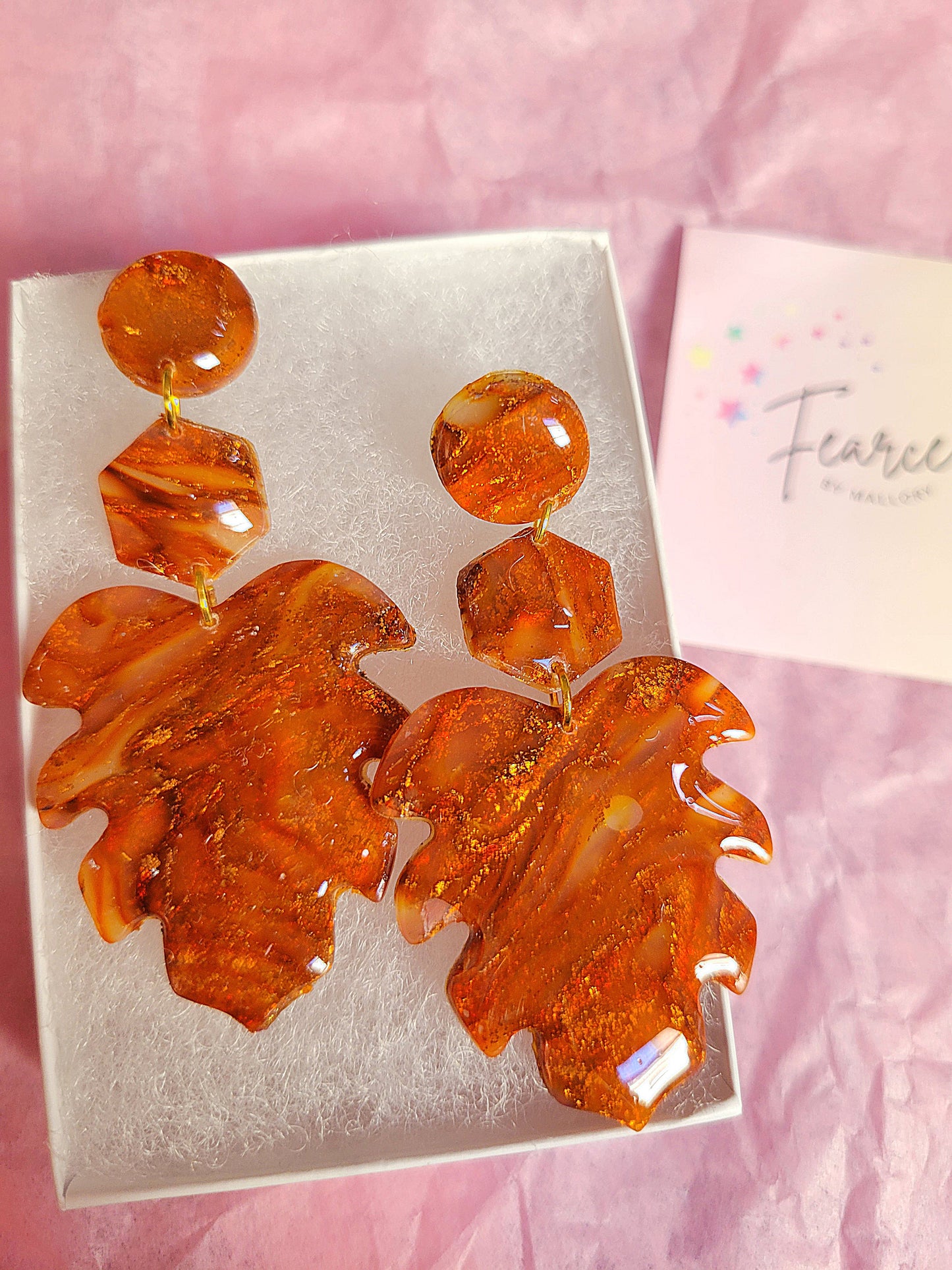 Long Leaf Earrings