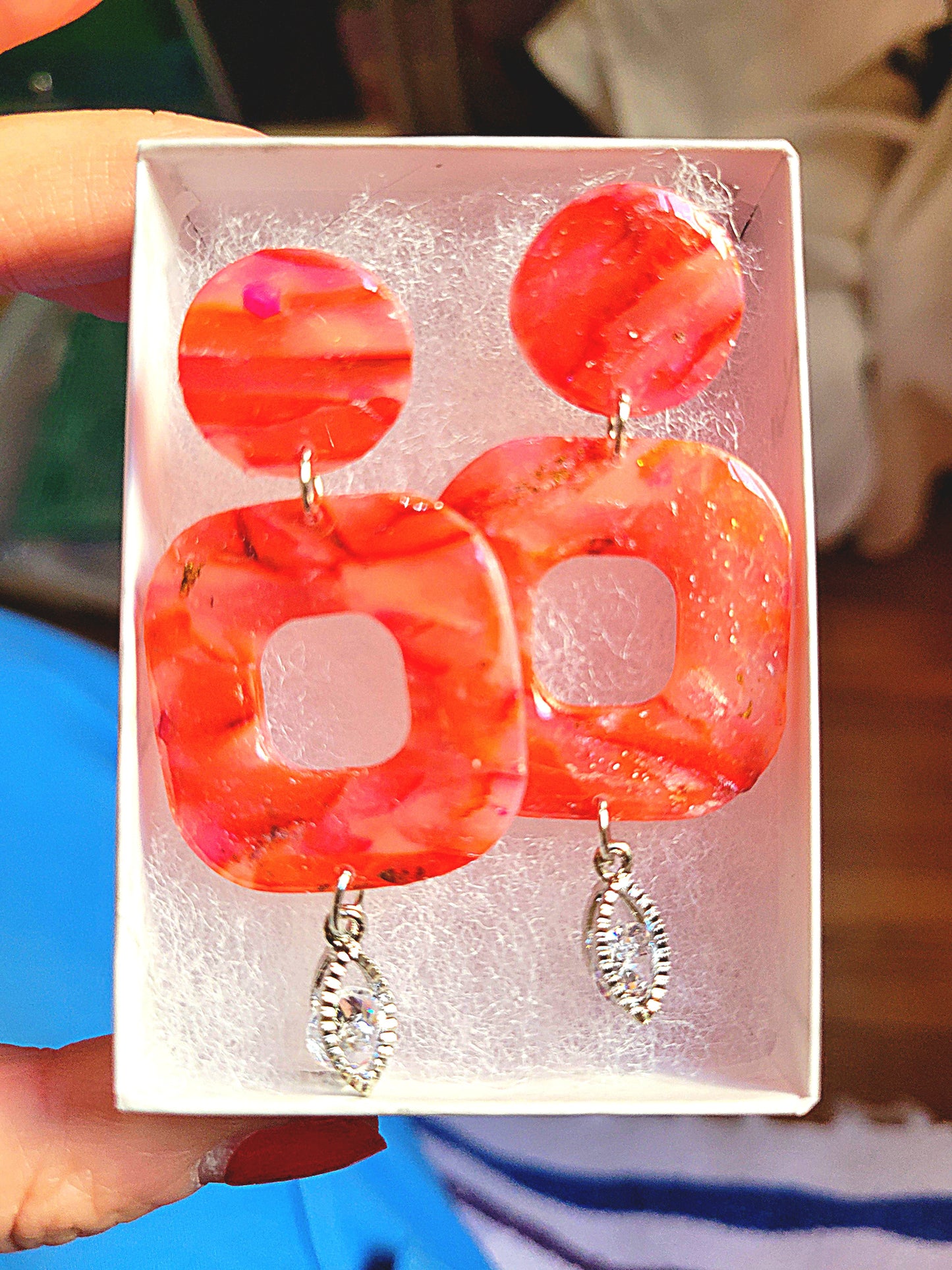 Sheer Pink Earrings