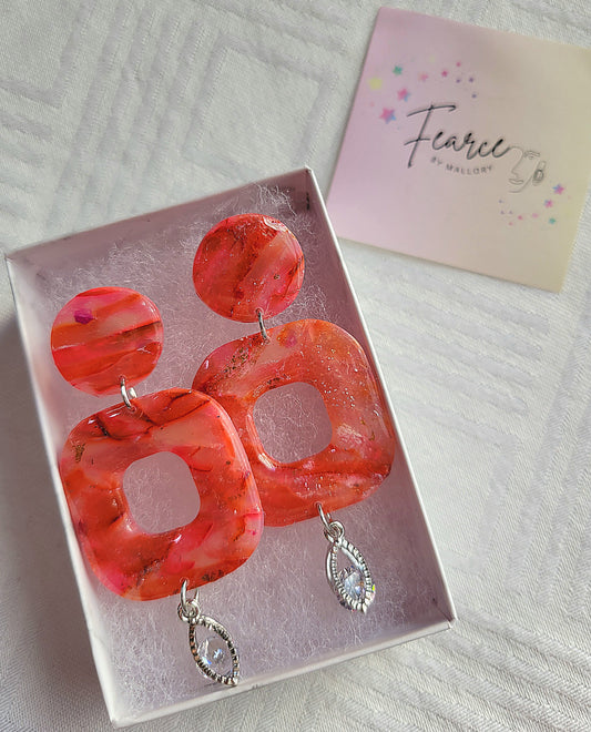 Sheer Pink Earrings