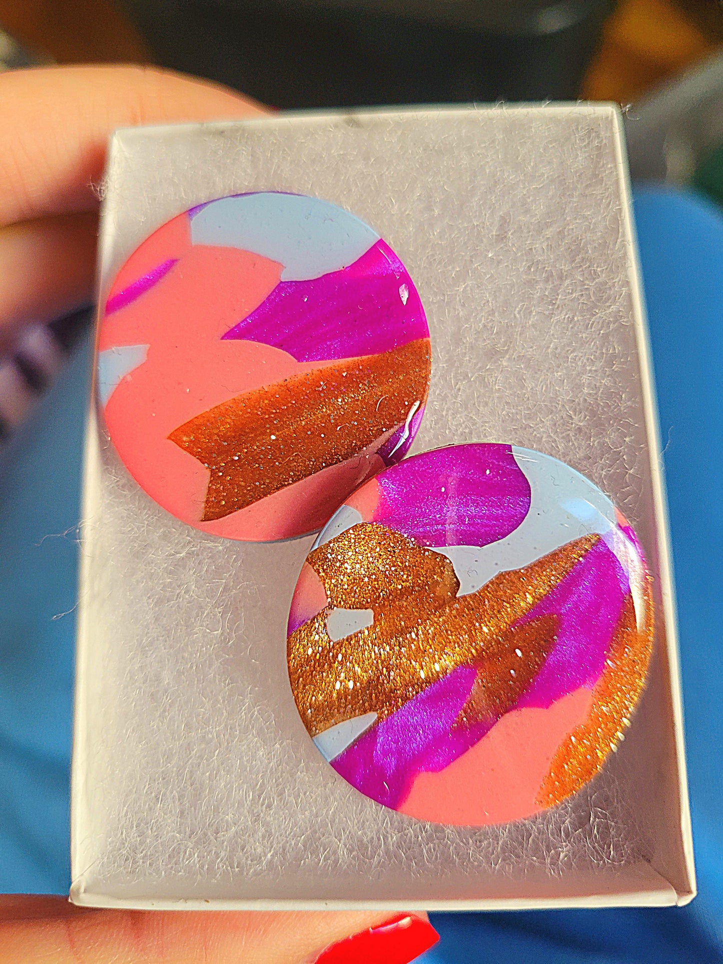 Splash of Pink Earrings