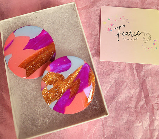 Splash of Pink Earrings