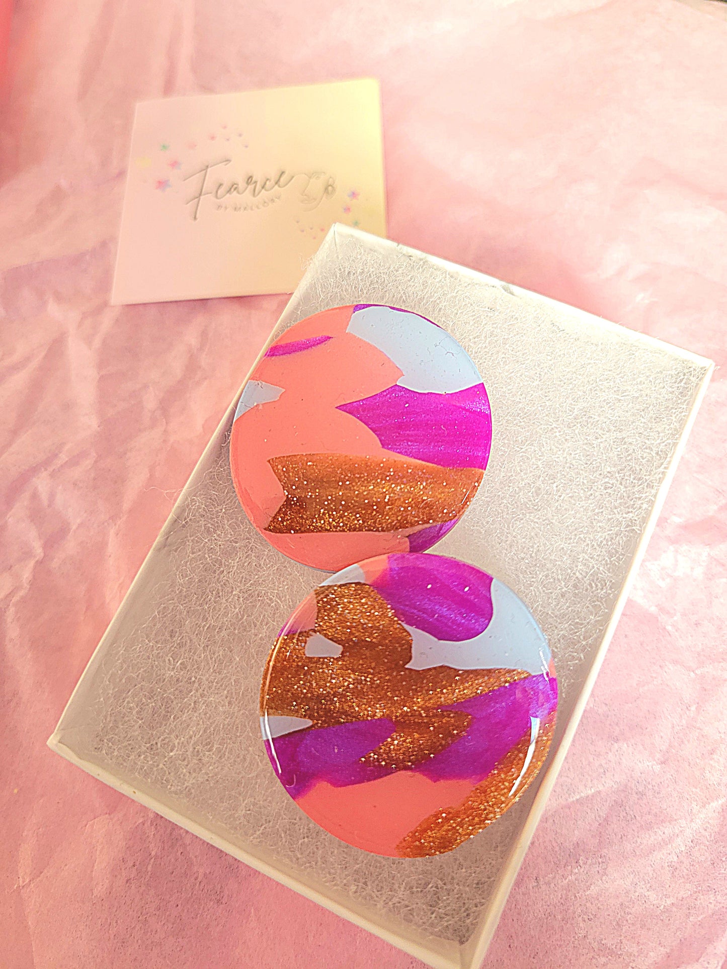 Splash of Pink Earrings