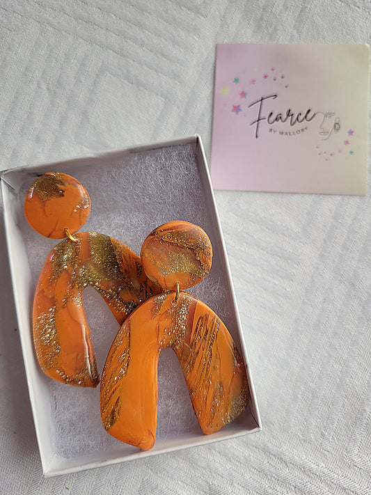 Crayon Orange Earrings