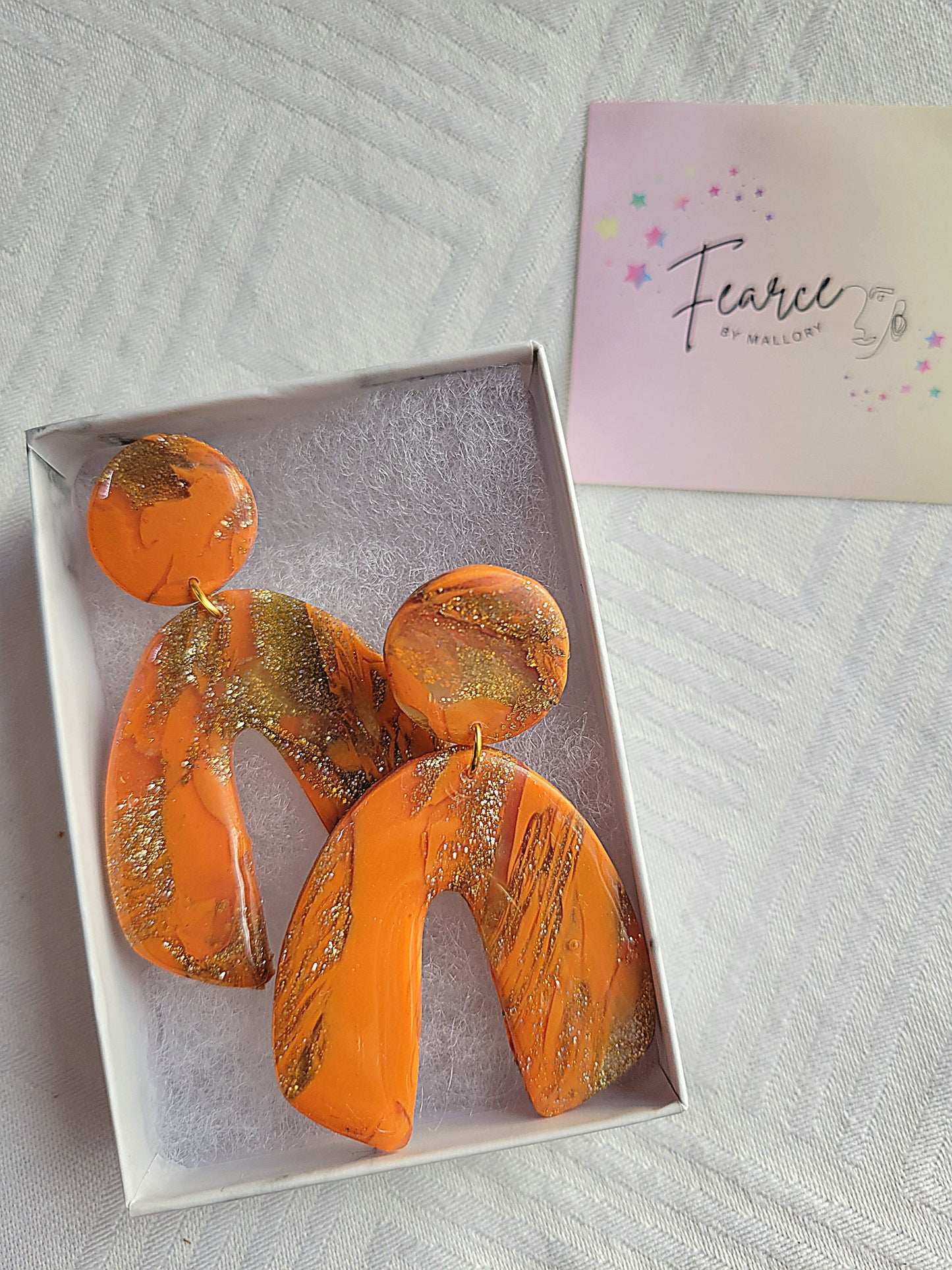 Crayon Orange Earrings