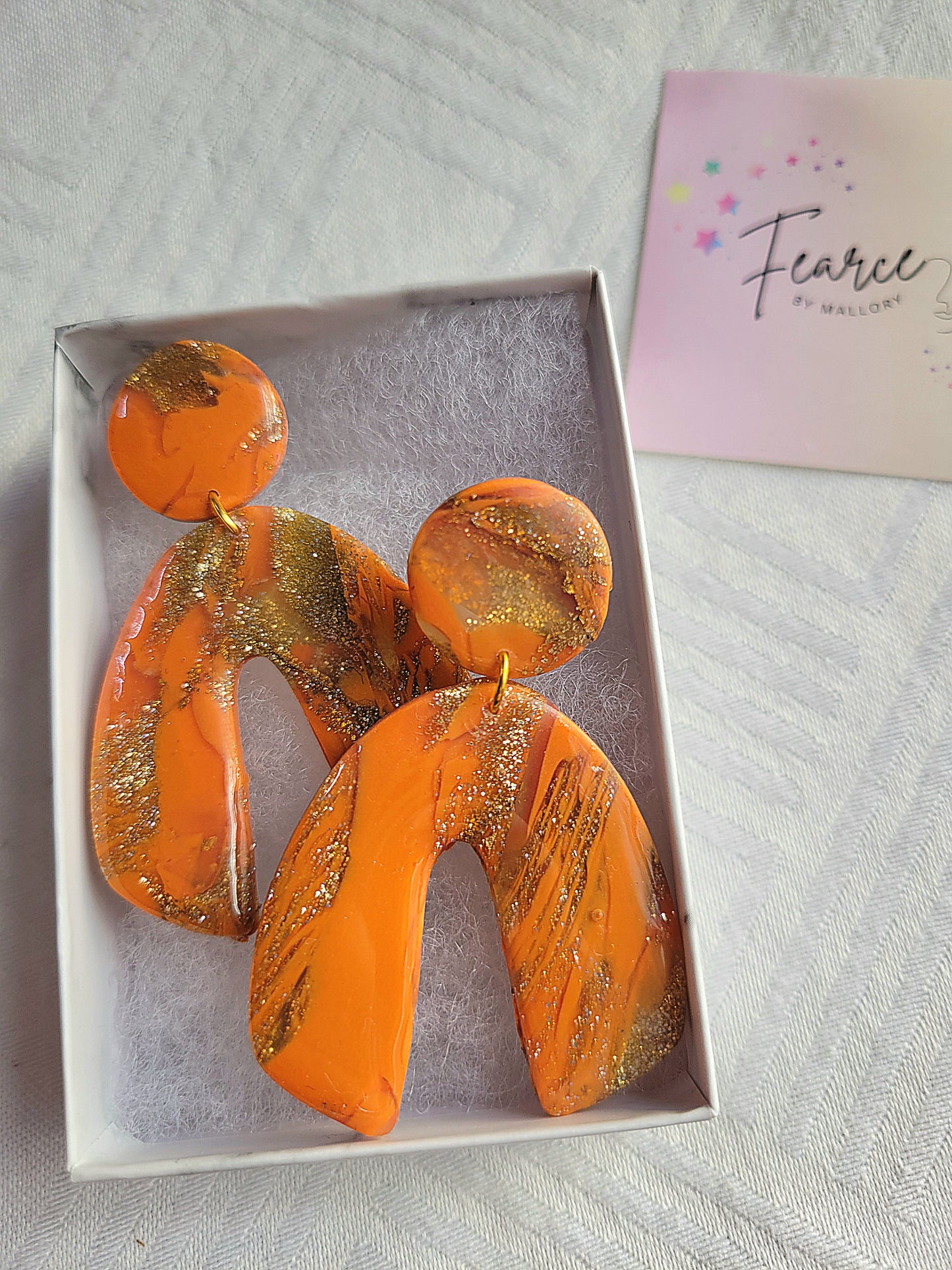 Crayon Orange Earrings
