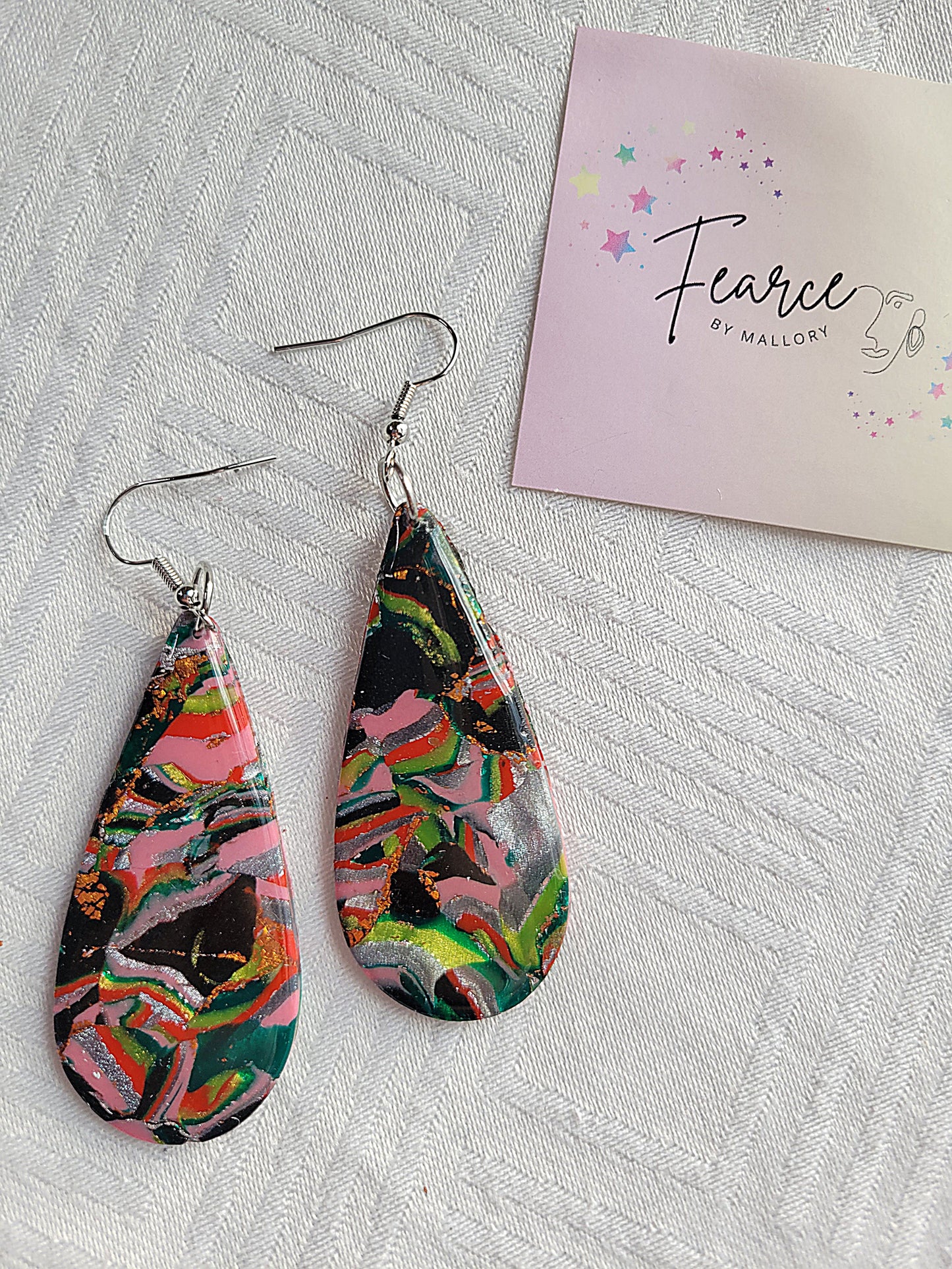 Multicolor Teardrop Earrings