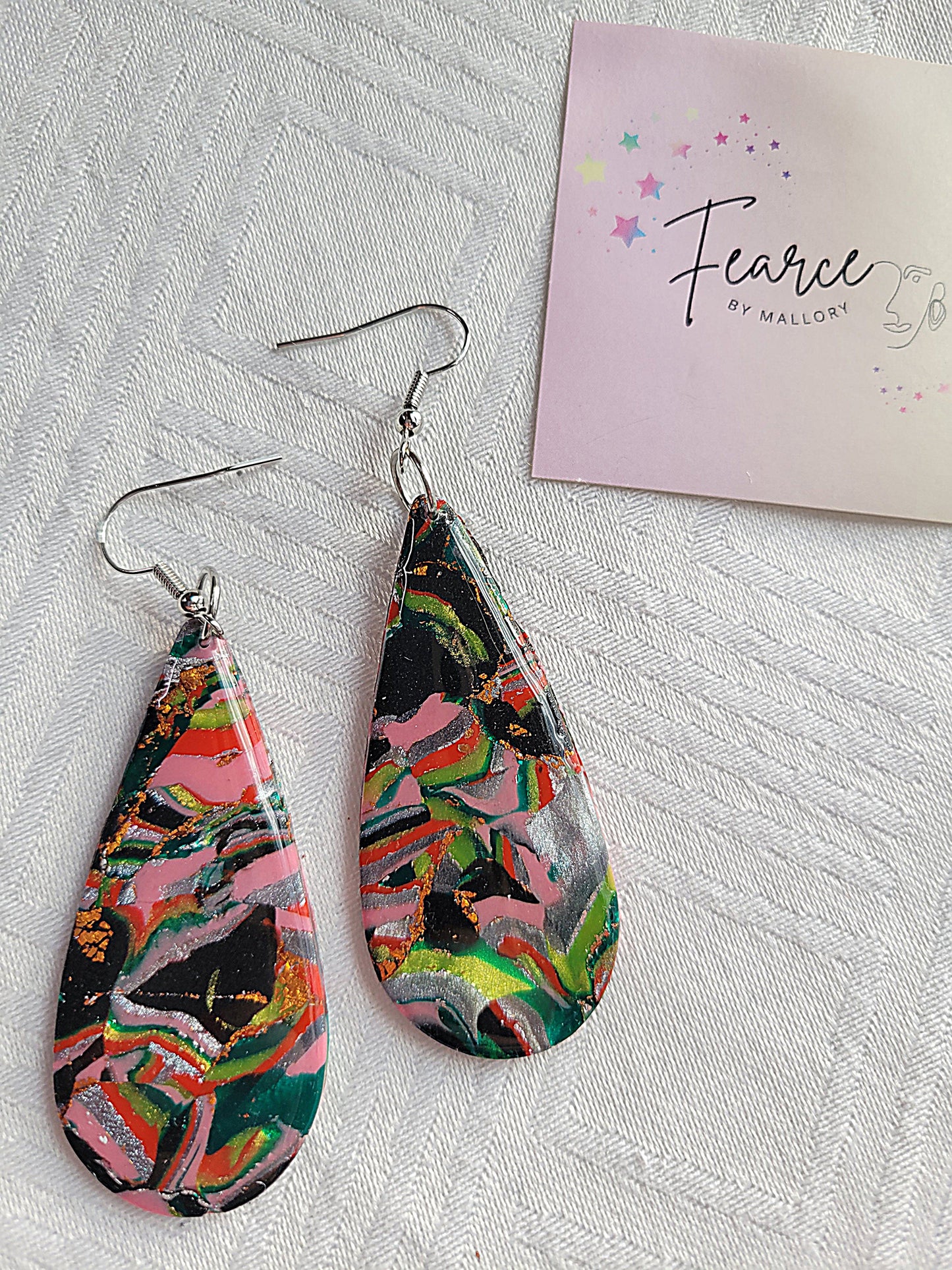 Multicolor Teardrop Earrings