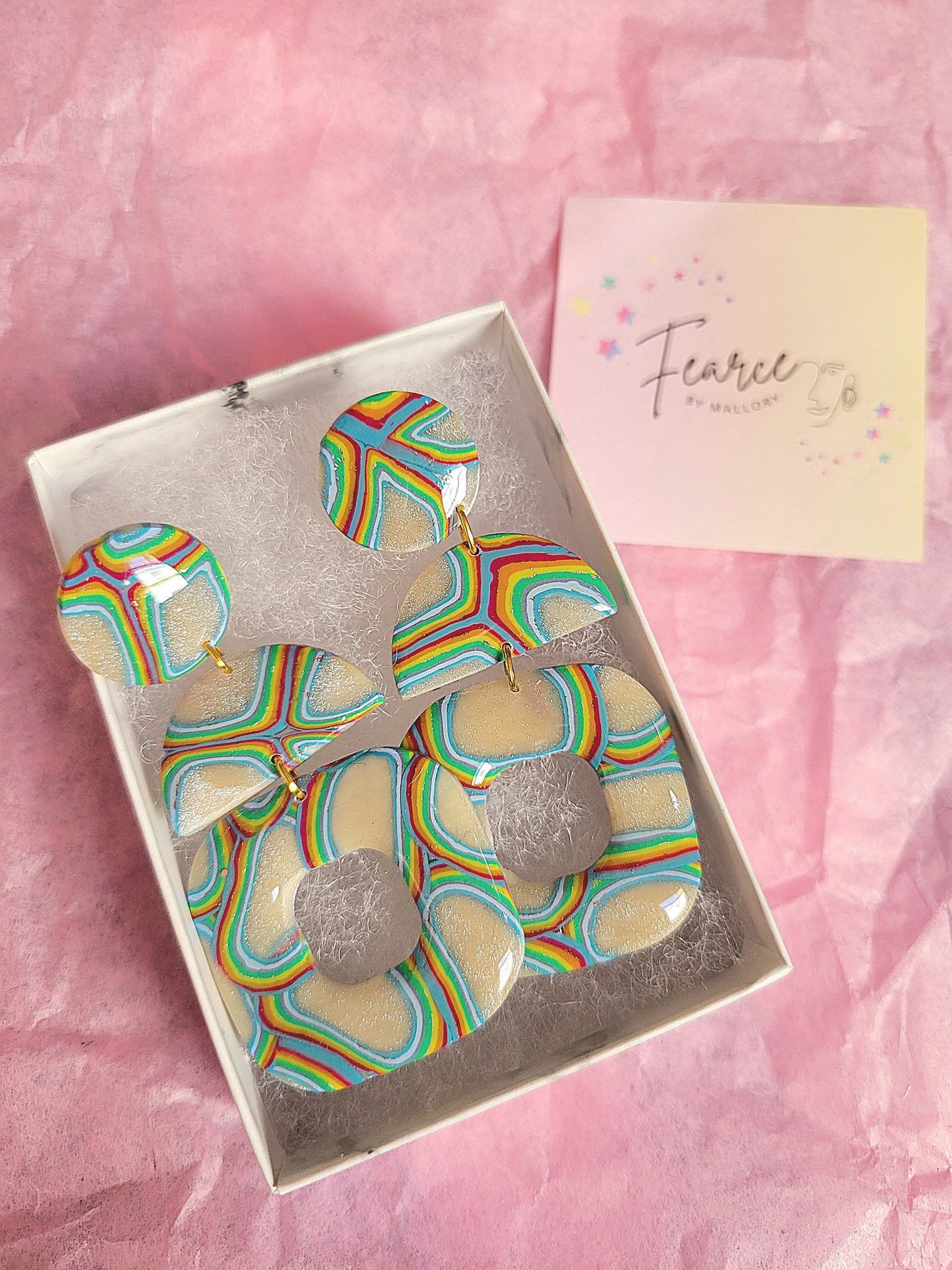 Rainbow Cloud Dangles