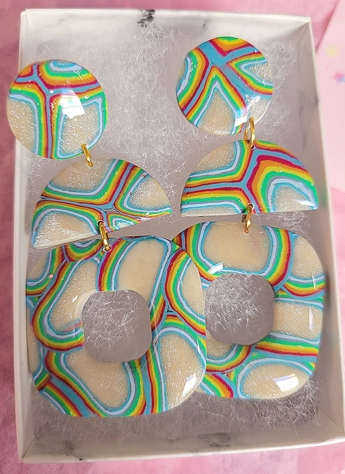 Rainbow Cloud Dangles