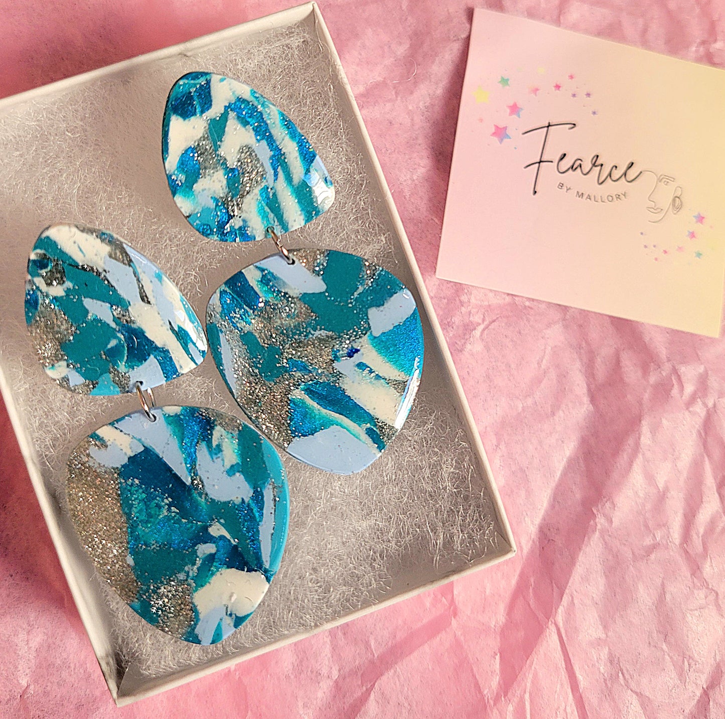 Teal Sparkle Earrings