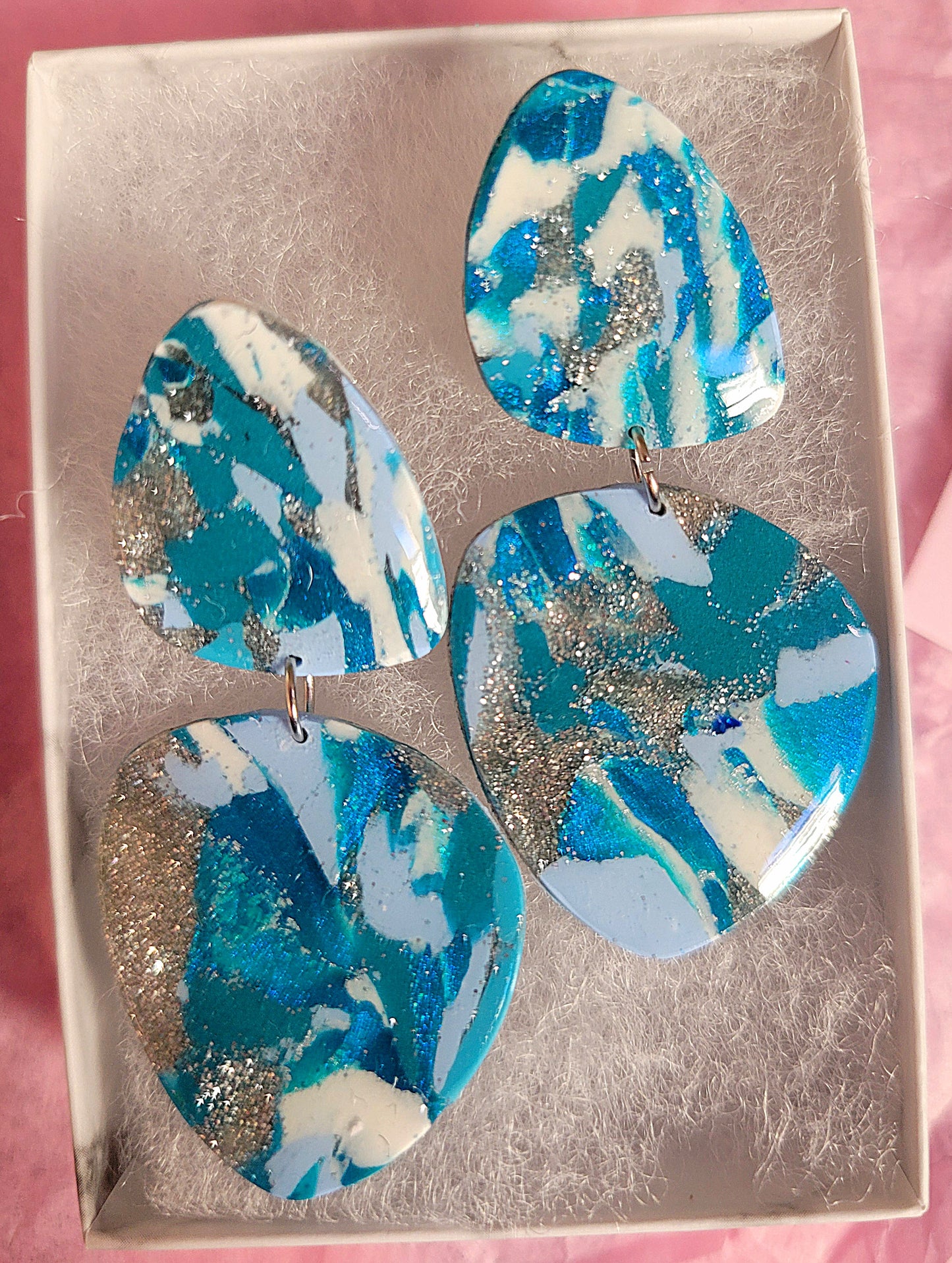 Teal Sparkle Earrings