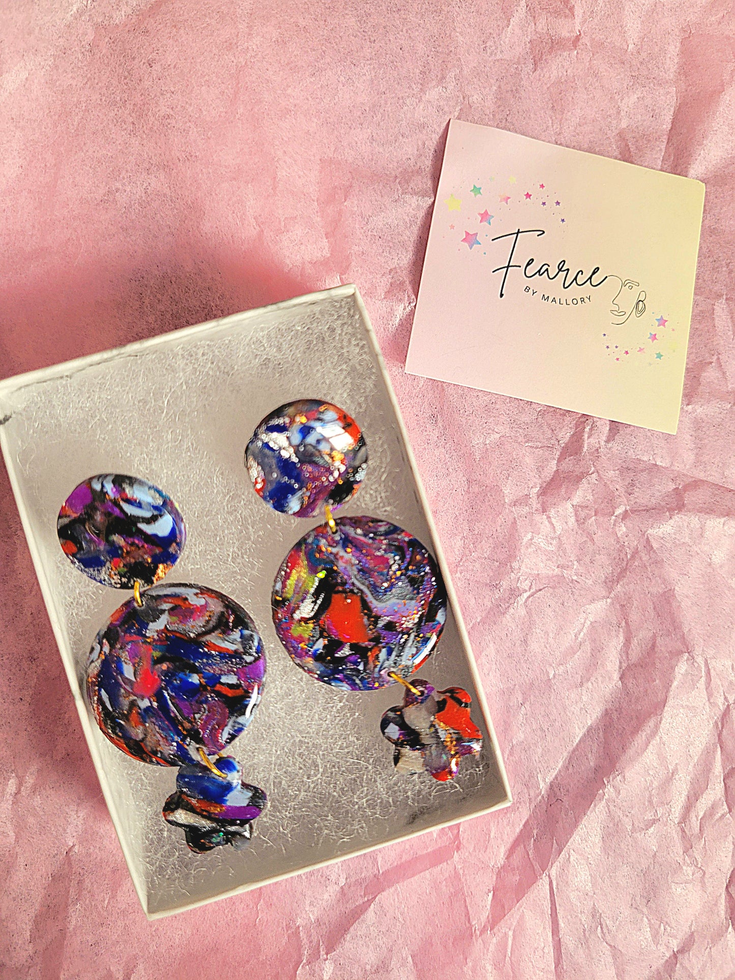 Multicolor Flower Dangles