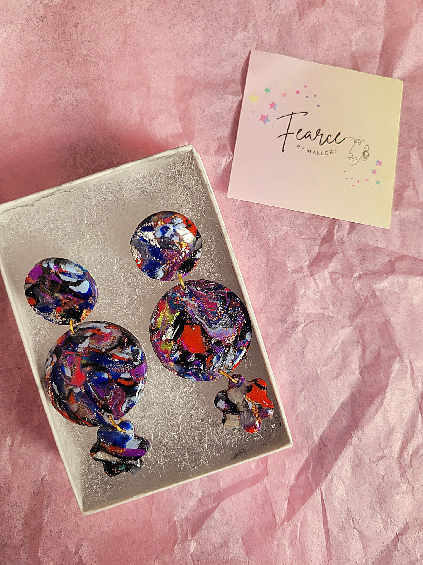 Multicolor Flower Dangles