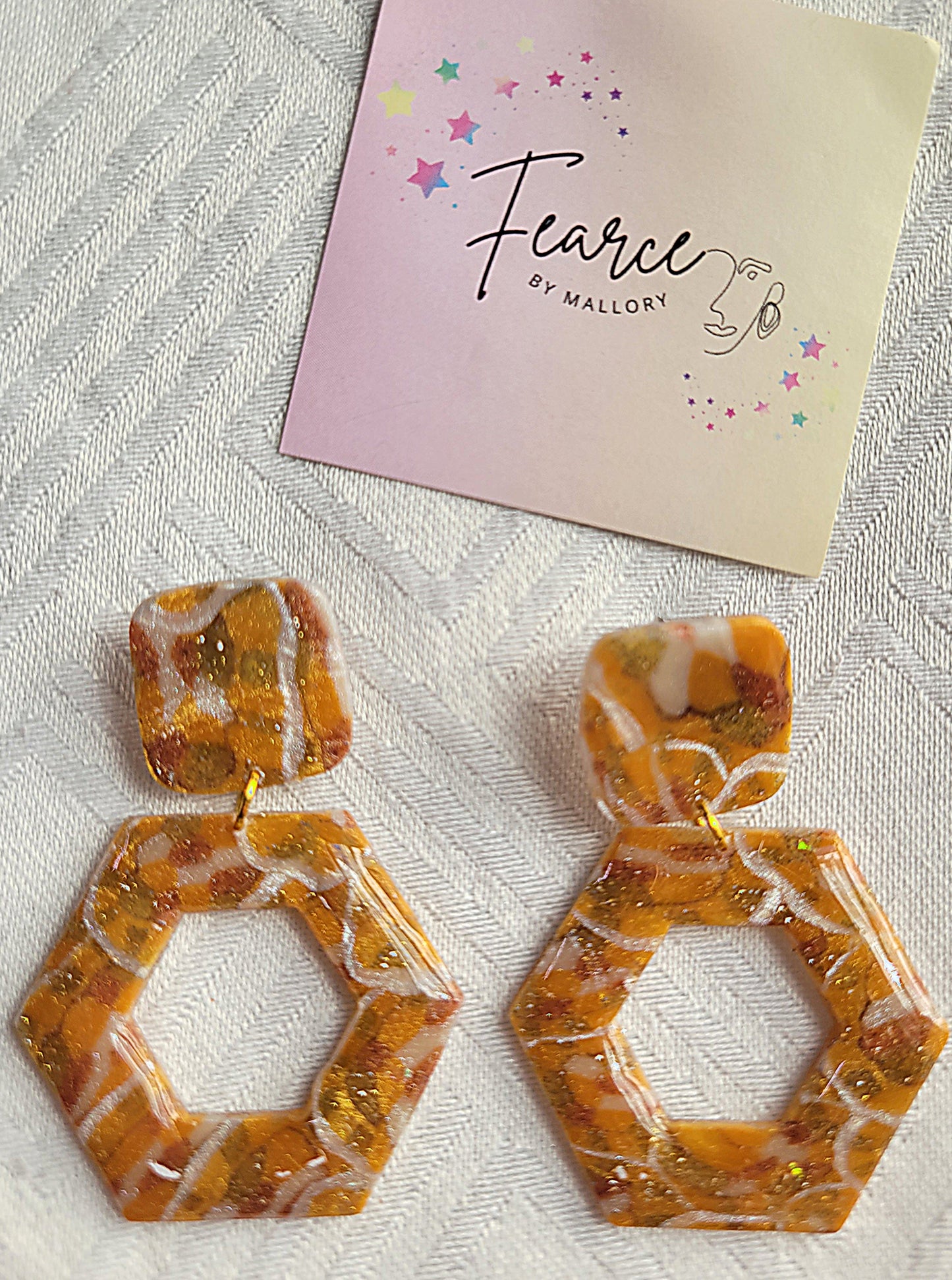 Honeycomb Hexagon Earrings