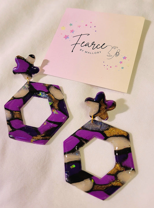 Purple Butterfly Hexagons
