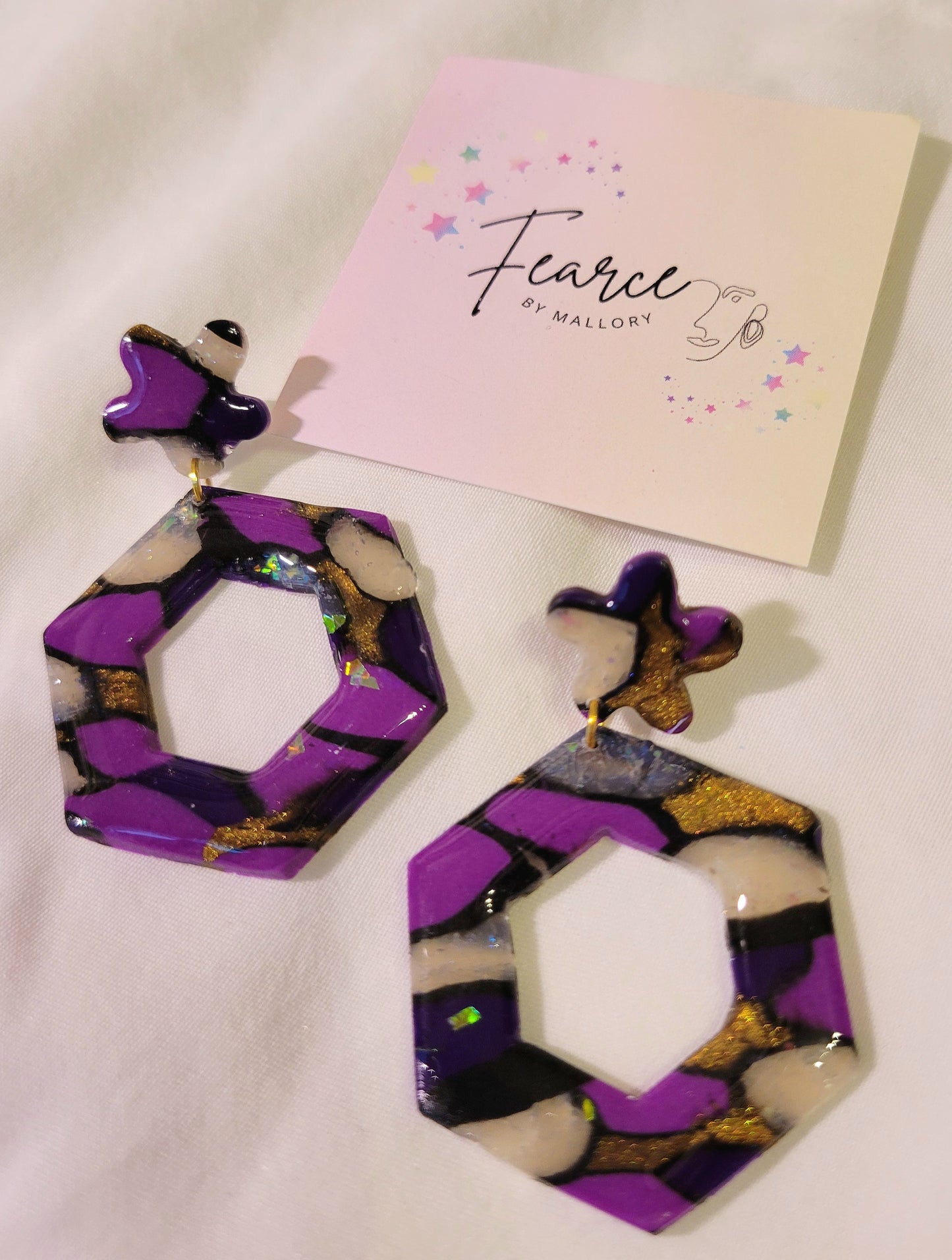 Purple Butterfly Hexagons
