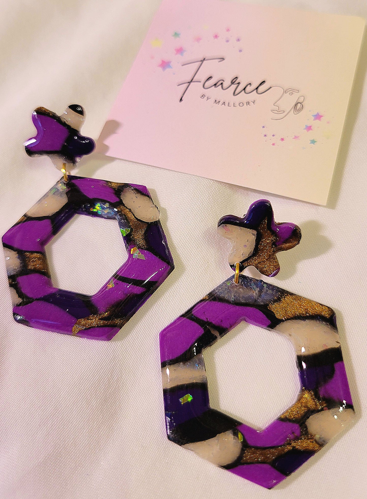 Purple Butterfly Hexagons