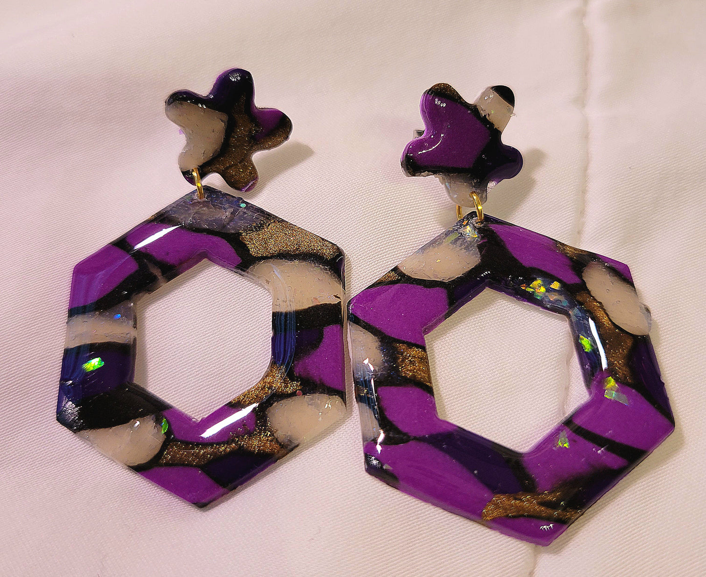 Purple Butterfly Hexagons