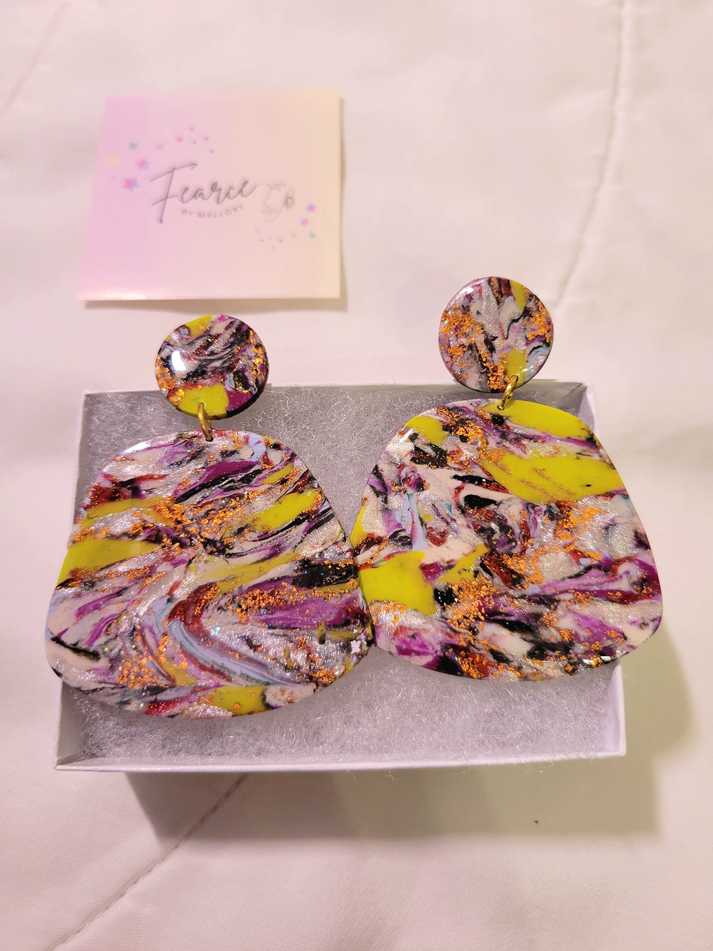 Pink Flame Earrings