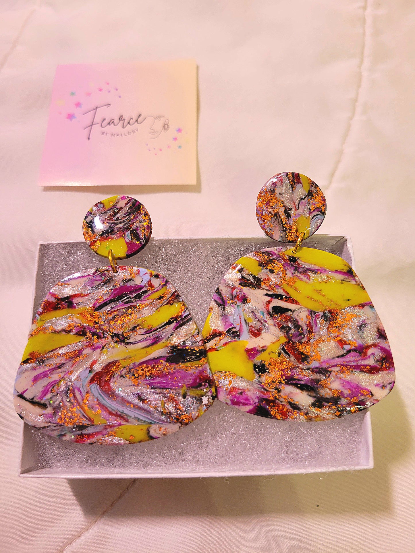 Pink Flame Earrings