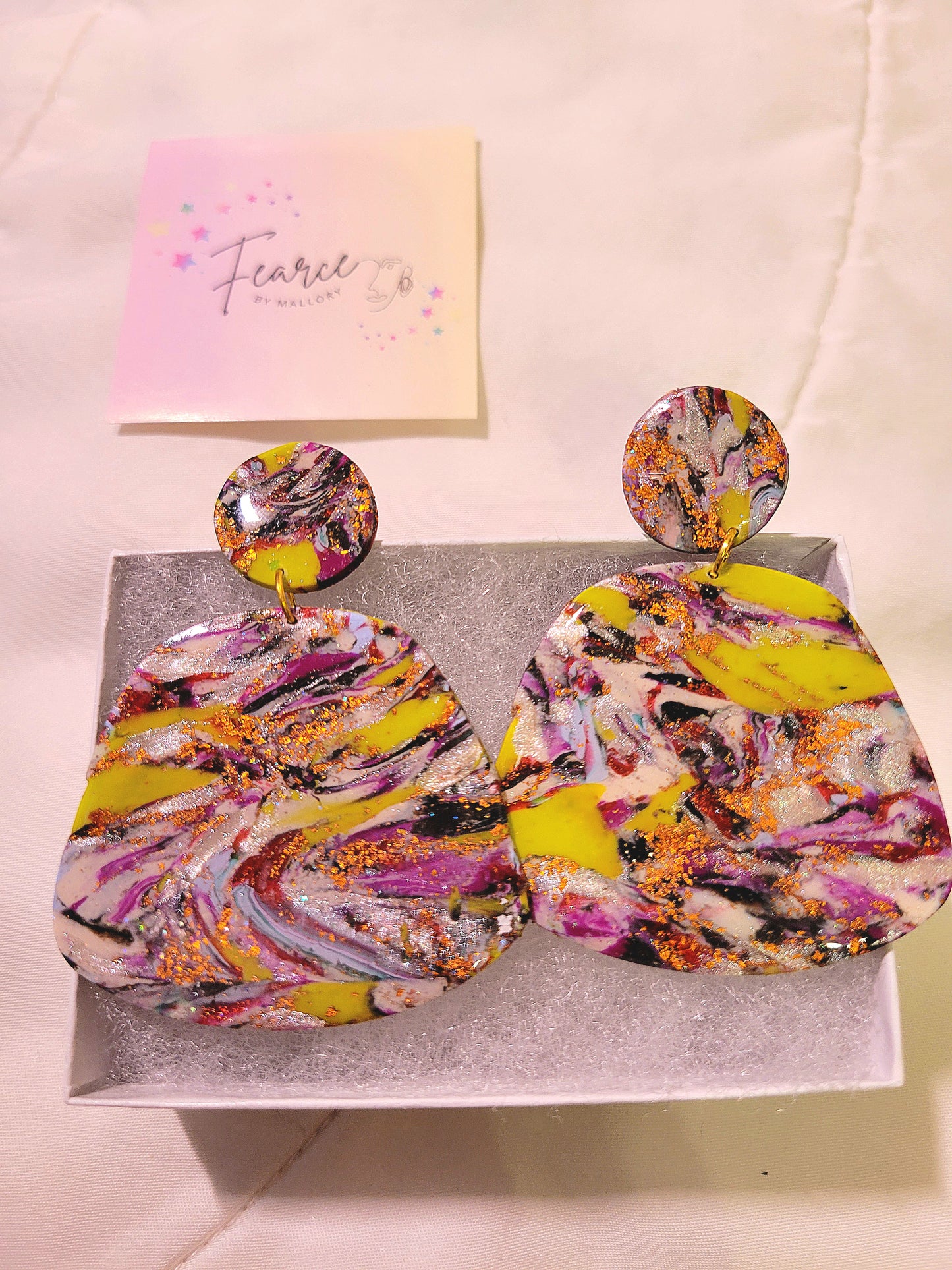 Pink Flame Earrings