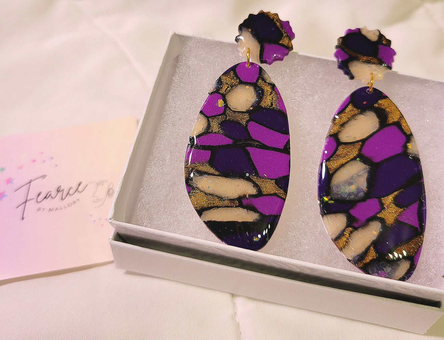 Purple Butterfly Earrings
