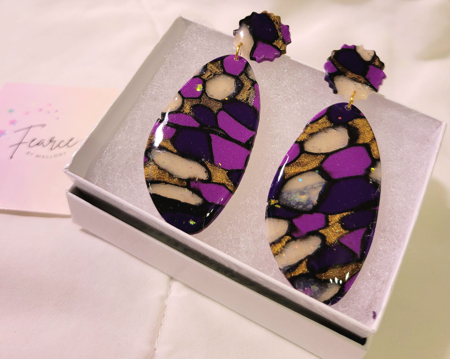 Purple Butterfly Earrings