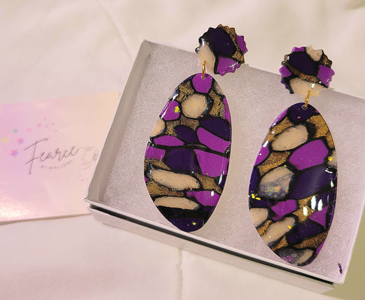 Purple Butterfly Earrings