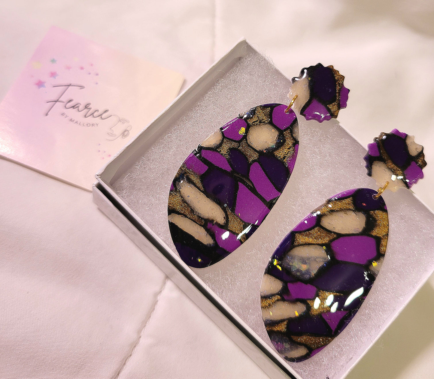 Purple Butterfly Earrings