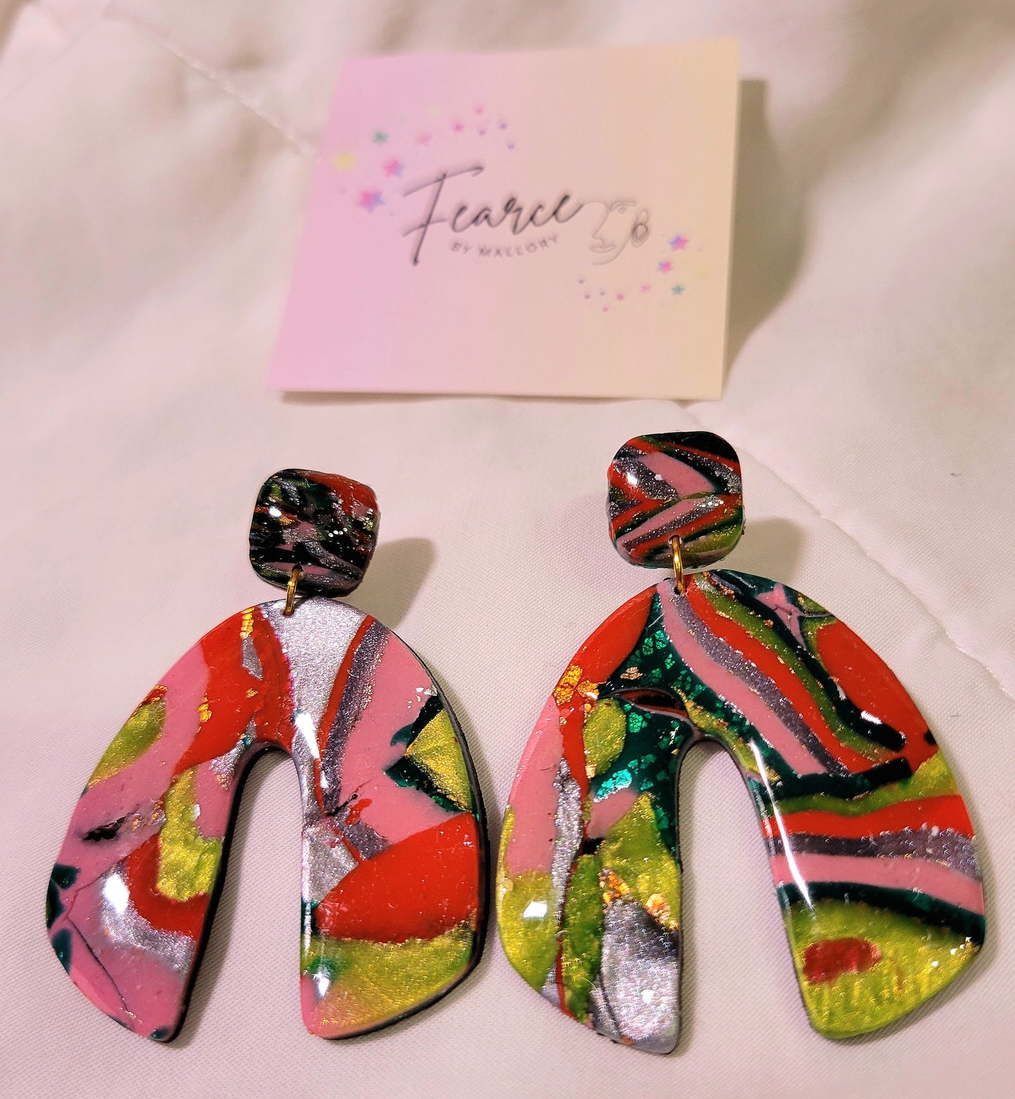 Artsy Metallic Glam Earrings
