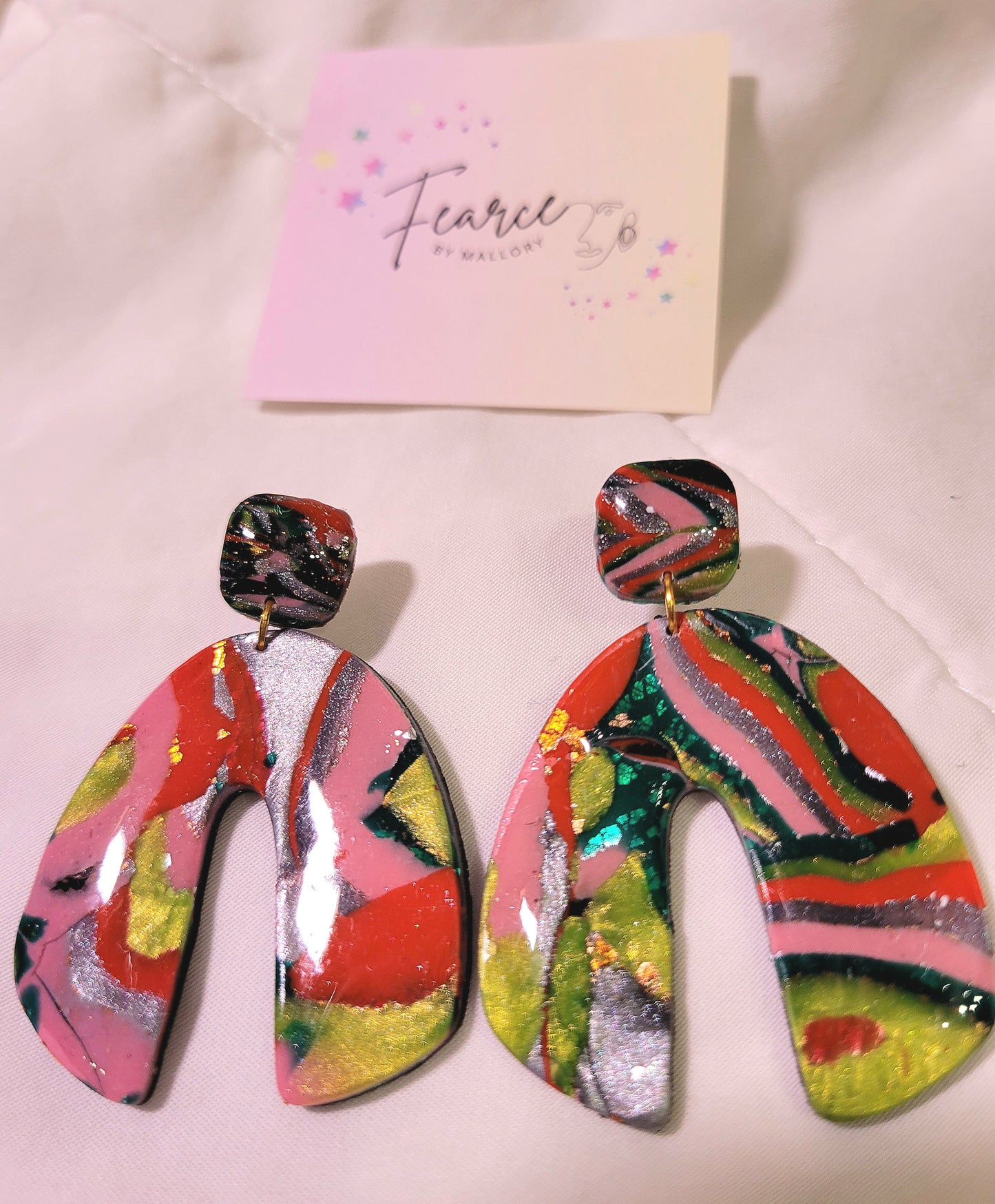 Artsy Metallic Glam Earrings