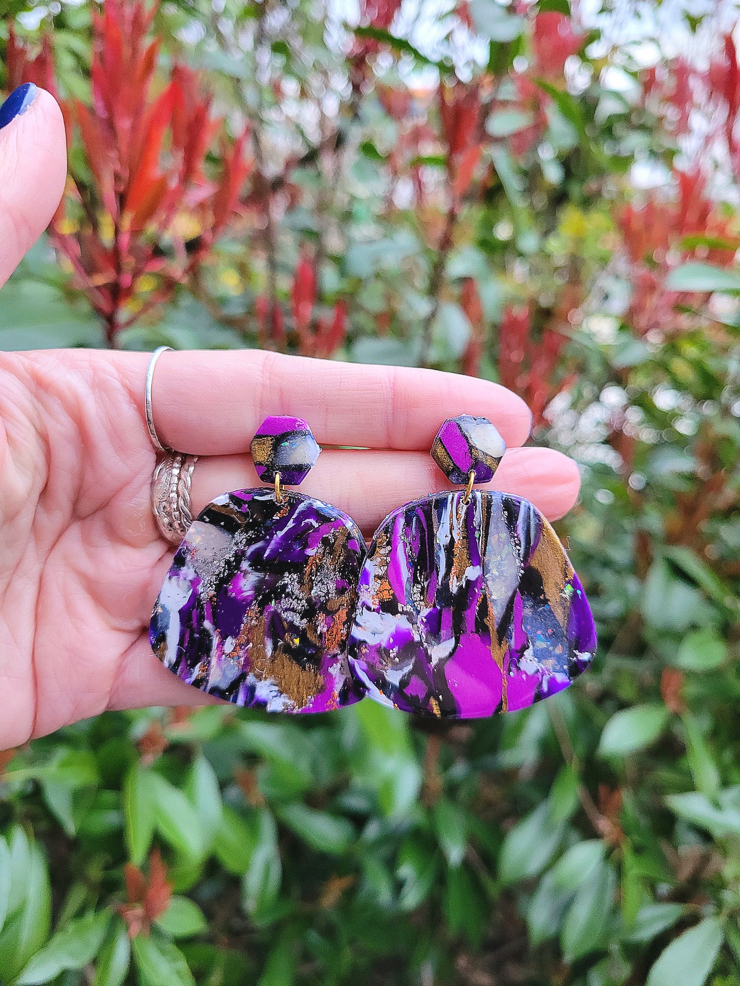 Royal Purple Glam Earrings (Large)